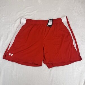 Under Armour Shorts Tech Vent 6" Shorts Men's 2XL Red 1383723-600‎ Loose Fit NWT